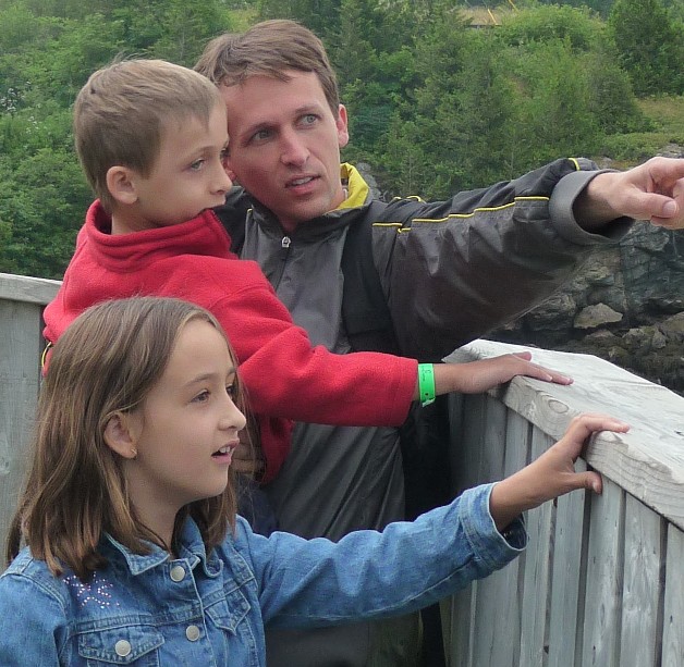 John vacationing with his family in St. John, New Brunswick